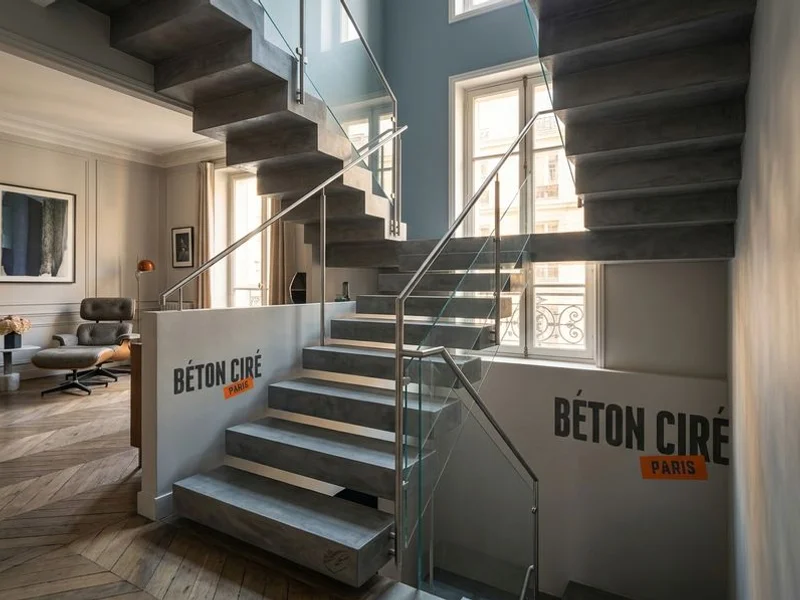 Béton Ciré Escalier réalisation 1