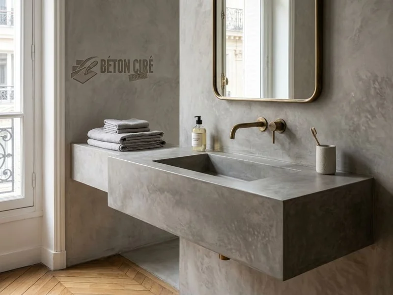 Béton Ciré Plan de Travail réalisation 2