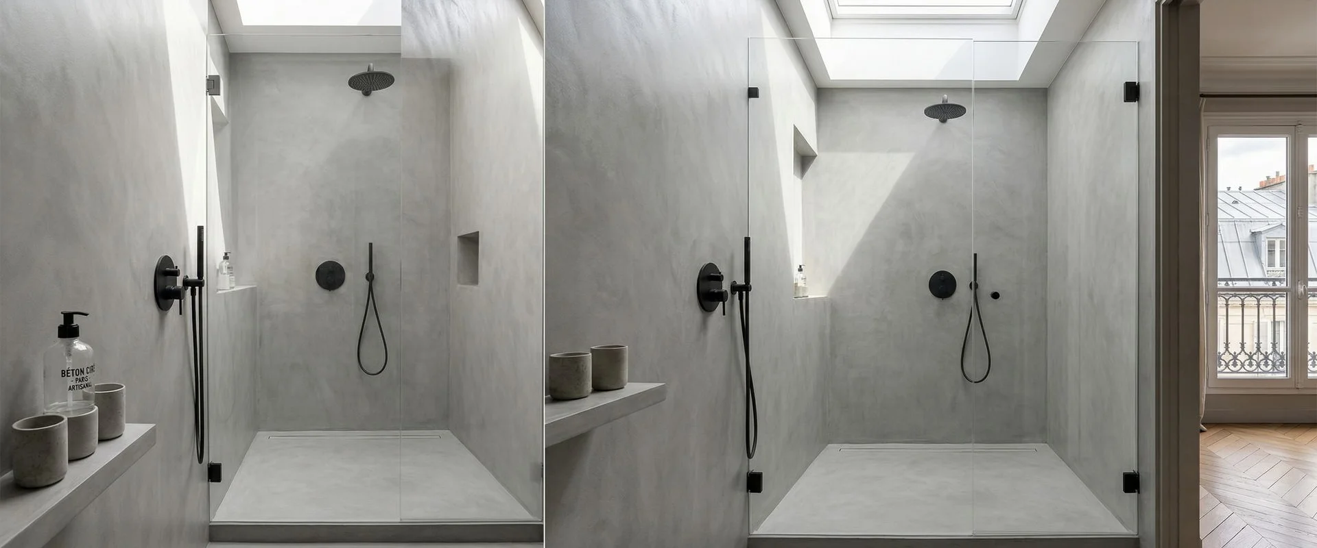 Béton Ciré Douche Italienne