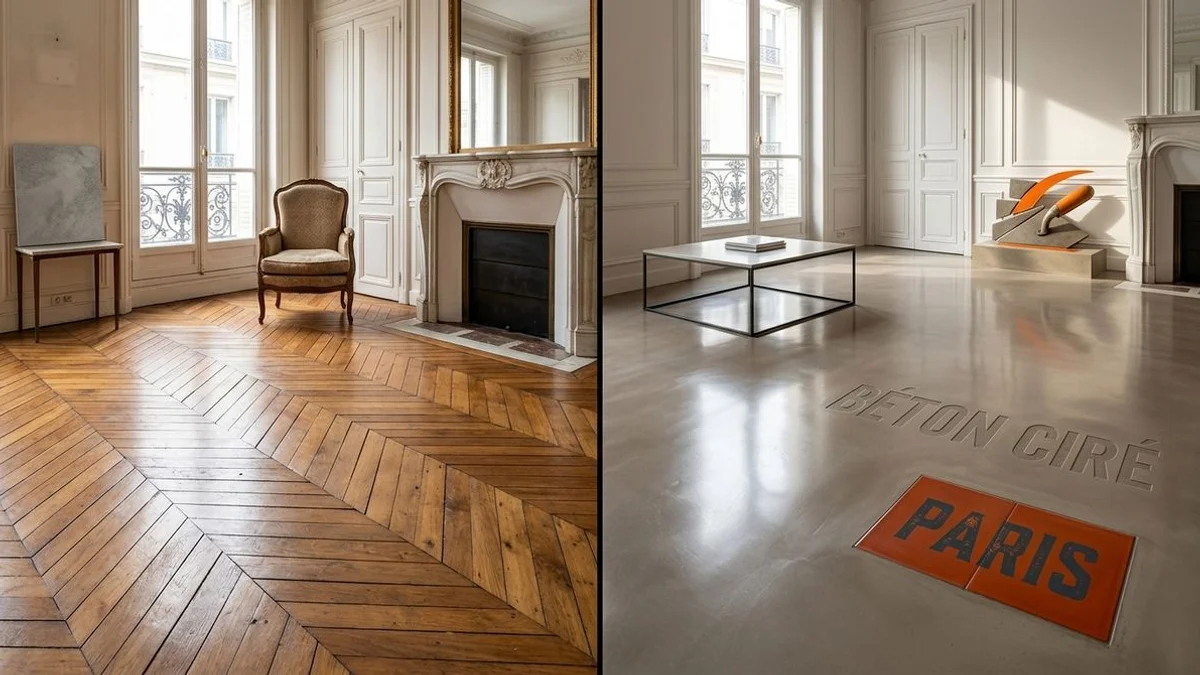 Avant/après rénovation appartement haussmannien en béton ciré